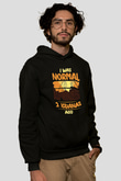 İguana Baskılı Unisex Siyah Hoodie