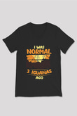 İguana Baskılı Unisex Siyah V Yaka Tişört - Tshirt