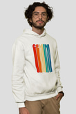 İkizler Burcu Baskılı Beyaz Unisex Hoodie