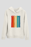 İkizler Burcu Baskılı Beyaz Unisex Hoodie