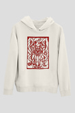 İkizler Burcu Baskılı Beyaz Unisex Hoodie