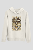 İkizler Burcu Baskılı Beyaz Unisex Hoodie