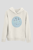 İkizler Burcu Baskılı Beyaz Unisex Hoodie