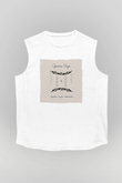İkizler Burcu Baskılı Beyaz Unisex Kolsuz Tişört - Tshirt