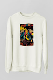 İkizler Burcu Baskılı Beyaz Unisex Sweatshirt