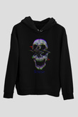 İlizyon Kurukafa Siyah Unisex Hoodie