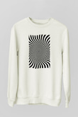 Illüzyon Beyaz Unisex Sweatshirt