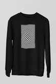 Illüzyon Siyah Unisex Sweatshirt