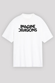 Imagine Dragons Beyaz Unisex Oversize Tişört T-Shirt