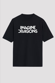 Imagine Dragons Siyah Unisex Oversize Tişört T-Shirt