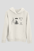 Immolation Baskılı Beyaz Unisex Kapüşonlu Sweatshirt