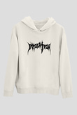 Immolation Baskılı Beyaz Unisex Kapüşonlu Sweatshirt