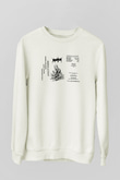 Immolation Baskılı Beyaz Unisex Sweatshirt