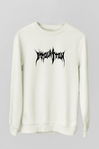 Immolation Baskılı Beyaz Unisex Sweatshirt
