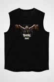 Immolation Baskılı Unisex Siyah Kolsuz Tişört - Tshirt