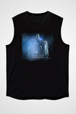 Immolation Baskılı Unisex Siyah Kolsuz Tişört - Tshirt