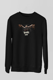 Immolation Baskılı Unisex Siyah Sweatshirt