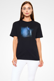 Immolation Baskılı Unisex Siyah Tişört - Tshirt