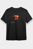 Immolation Baskılı Unisex Siyah Tişört - Tshirt