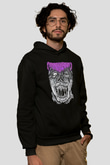Impetigo Baskılı Unisex Siyah Kapüşonlu Sweatshirt