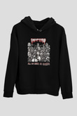 Impetigo Baskılı Unisex Siyah Kapüşonlu Sweatshirt