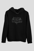 Impetigo Baskılı Unisex Siyah Kapüşonlu Sweatshirt