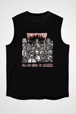Impetigo Baskılı Unisex Siyah Kolsuz Tişört - Tshirt