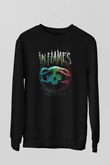 In Flames Siyah Unisex Sweatshirt