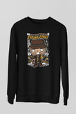 Indiana Jones Baskılı Unisex Siyah Sweatshirt