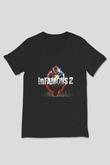 Infamous Siyah Unisex V Yaka Tişört