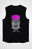 İnfant Annihilator Baskılı Unisex Siyah Kolsuz Tişört - Tshirt