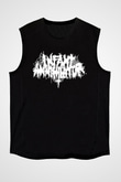 İnfant Annihilator Baskılı Unisex Siyah Kolsuz Tişört - Tshirt