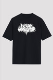 İnfant Annihilator Baskılı Unisex Siyah Oversize Tişört - Tshirt