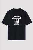 Infected Mushroom Baskılı Unisex Oversize Siyah Tişört