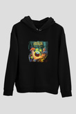 Infected Mushroom Baskılı Unisex Siyah Hoodie