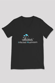 Infected Mushroom Siyah Unisex V Yaka Tişört T-Shirt