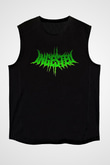Ingested Baskılı Unisex Siyah Kolsuz Tişört - Tshirt