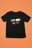 İngiltere - England Bayrağı Baskılı Unisex Siyah Çocuk Tişörtü