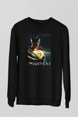 Injustice 2 Siyah Unisex Sweatshirt