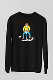 İnşaatçı Siyah Unisex Sweatshirt