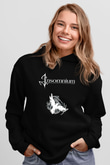 Insomnium Baskılı Unisex Siyah Kapüşonlu Sweatshirt