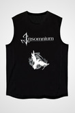 Insomnium Baskılı Unisex Siyah Kolsuz Tişört - Tshirt