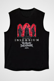 Insomnium Baskılı Unisex Siyah Kolsuz Tişört - Tshirt