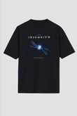 Insomnium Baskılı Unisex Siyah Oversize Tişört - Tshirt