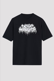 Insomnium Baskılı Unisex Siyah Oversize Tişört - Tshirt
