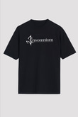 Insomnium Baskılı Unisex Siyah Oversize Tişört - Tshirt