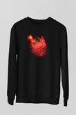 Insomnium Baskılı Unisex Siyah Sweatshirt