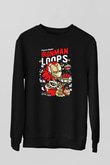Iron Loops Baskılı Unisex Siyah Sweatshirt