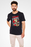 Iron Loops Baskılı Unisex Siyah Tişört