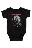 Iron Maiden Baskılı Siyah Bebek Body - Zıbın